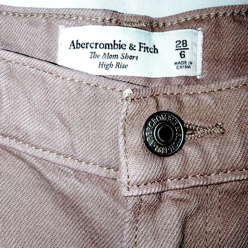 Abercrombie & Fitch | The Mom Shorts High Rise Dusty Purple Mauve | Size 28